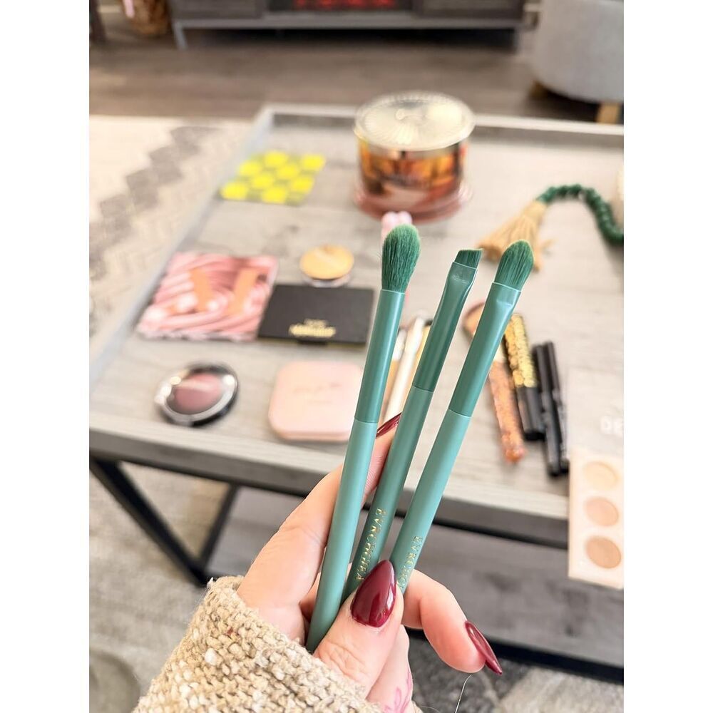 6 Pcs Green Professional Blending Soft Hairs Eye Makeup Brush Set & Wood Handle - Picture 2 of 5